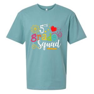 5th Grade Squad Student Teacher Gift Back To School Sueded Cloud Jersey T-Shirt