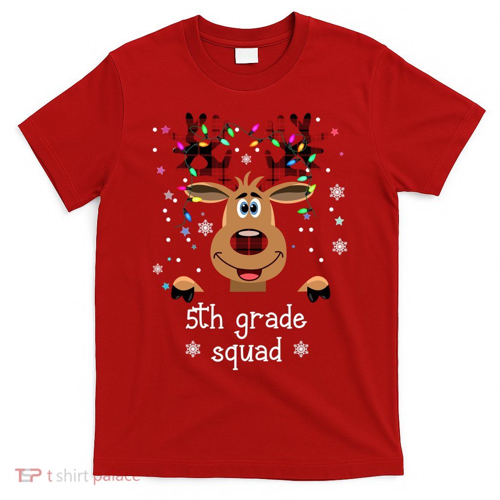 5th Grade Squad Reindeer Christmas T-Shirt