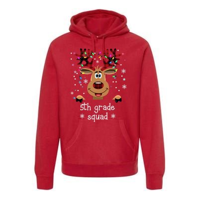 5th Grade Squad Reindeer Christmas Premium Hoodie