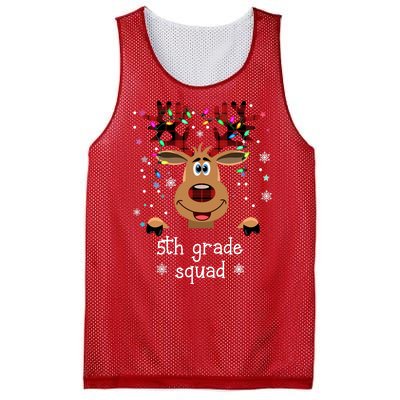 5th Grade Squad Reindeer Christmas Mesh Reversible Basketball Jersey Tank