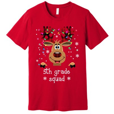 5th Grade Squad Reindeer Christmas Premium T-Shirt