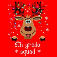 5th Grade Squad Reindeer Christmas Womens Tank Top