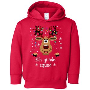 5th Grade Squad Reindeer Christmas Toddler Hoodie