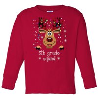 5th Grade Squad Reindeer Christmas Toddler Long Sleeve Shirt