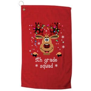 5th Grade Squad Reindeer Christmas Platinum Collection Golf Towel