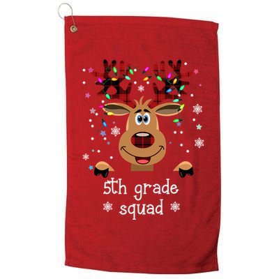5th Grade Squad Reindeer Christmas Golf Towel