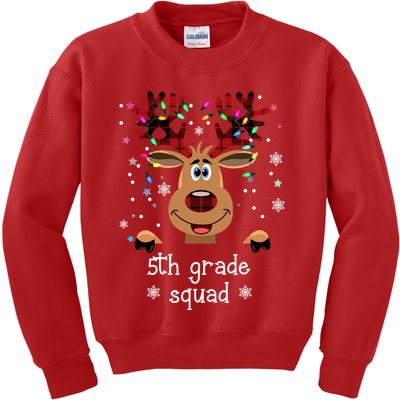 5th Grade Squad Reindeer Christmas Kids Sweatshirt