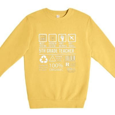 5th Grade Teacher MultiTasking Certified Job Gift Fifth Grade Premium Crewneck Sweatshirt