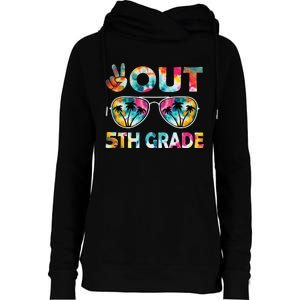 5th Grade Tie Dye Graduation Last Day Of School Fifth Grade Womens Funnel Neck Pullover Hood