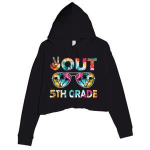 5th Grade Tie Dye Graduation Last Day Of School Fifth Grade Crop Fleece Hoodie