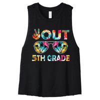 5th Grade Tie Dye Graduation Last Day Of School Fifth Grade Women's Racerback Cropped Tank