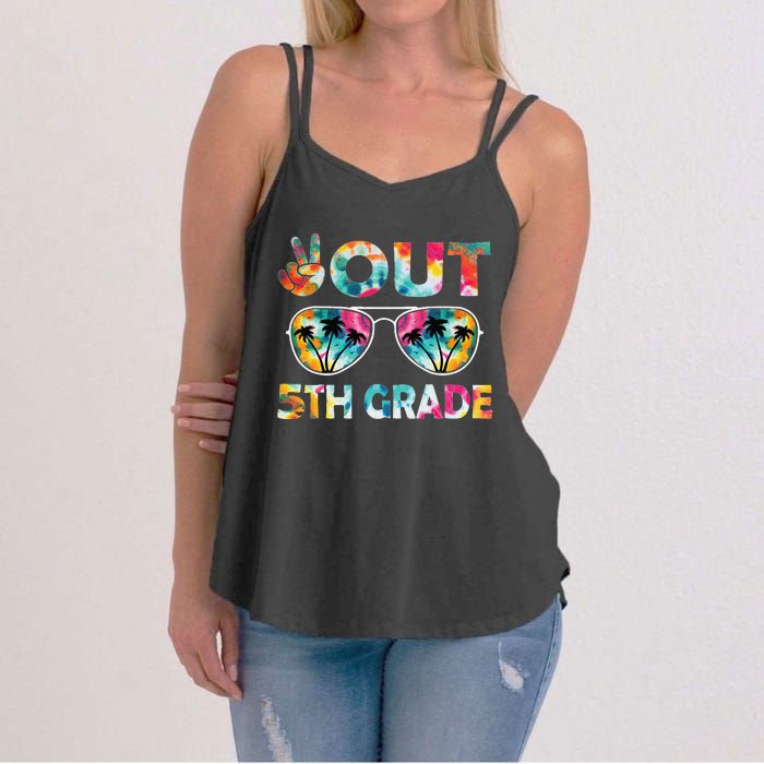 5th Grade Tie Dye Graduation Last Day Of School Fifth Grade Women's Strappy Tank