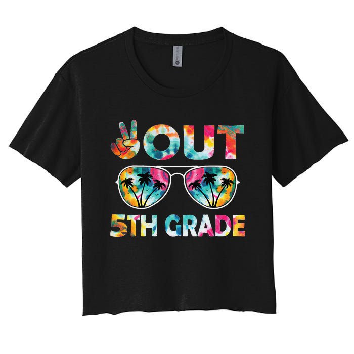 5th Grade Tie Dye Graduation Last Day Of School Fifth Grade Women's Crop Top Tee