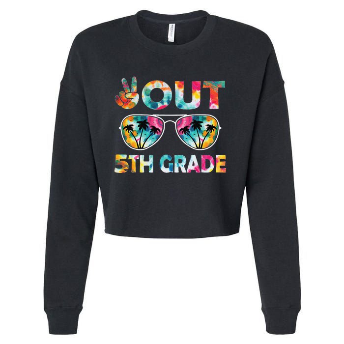 5th Grade Tie Dye Graduation Last Day Of School Fifth Grade Cropped Pullover Crew