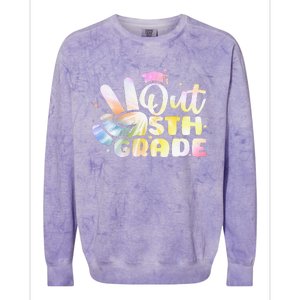 5th Grade Tie Dye Graduation Last Day Of School Fifth Grade Colorblast Crewneck Sweatshirt