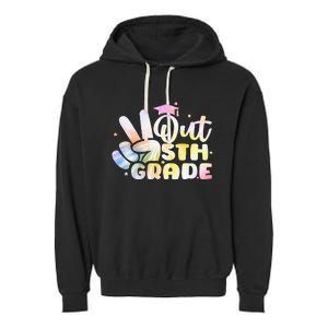 5th Grade Tie Dye Graduation Last Day Of School Fifth Grade Garment-Dyed Fleece Hoodie