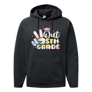 5th Grade Tie Dye Graduation Last Day Of School Fifth Grade Performance Fleece Hoodie