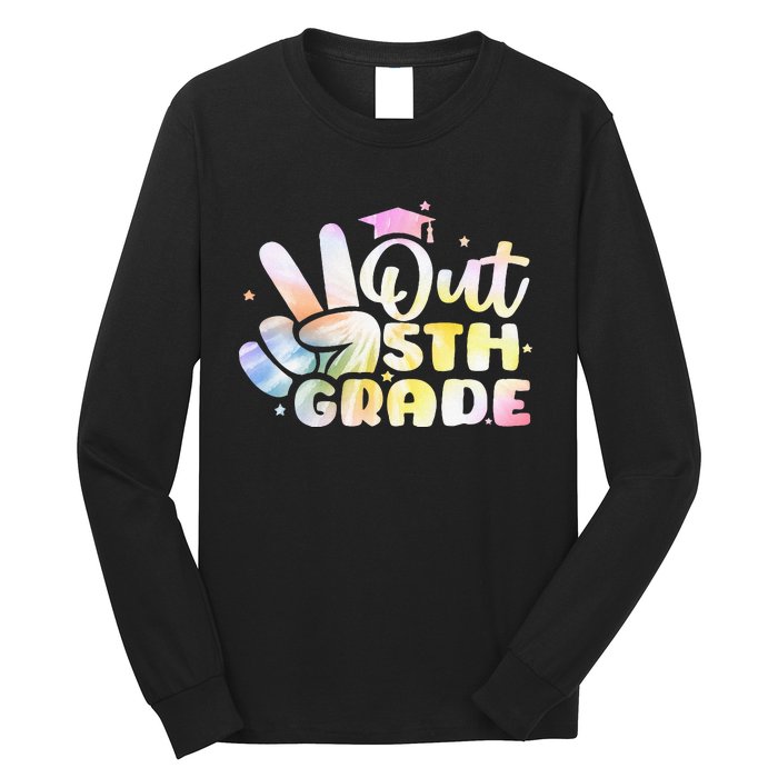 5th Grade Tie Dye Graduation Last Day Of School Fifth Grade Long Sleeve Shirt