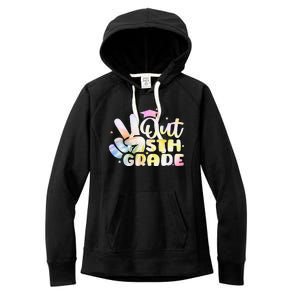 5th Grade Tie Dye Graduation Last Day Of School Fifth Grade Women's Fleece Hoodie