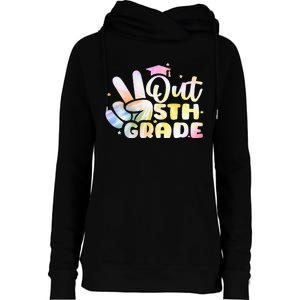 5th Grade Tie Dye Graduation Last Day Of School Fifth Grade Womens Funnel Neck Pullover Hood