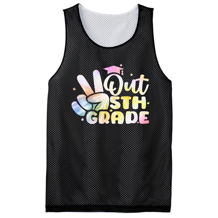 5th Grade Tie Dye Graduation Last Day Of School Fifth Grade Mesh Reversible Basketball Jersey Tank