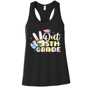 5th Grade Tie Dye Graduation Last Day Of School Fifth Grade Women's Racerback Tank