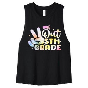 5th Grade Tie Dye Graduation Last Day Of School Fifth Grade Women's Racerback Cropped Tank