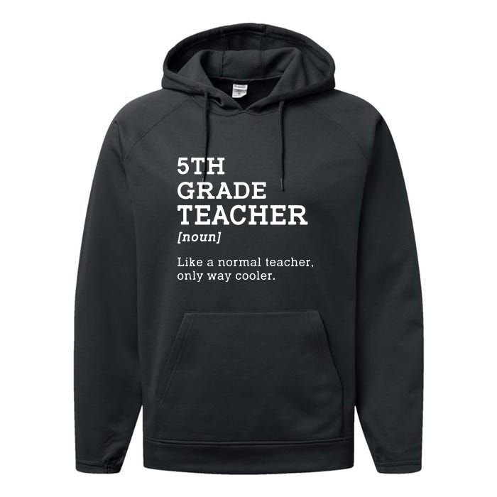 5th Grade Teacher Idea For Fifth Grade Teacher Gift Performance Fleece Hoodie