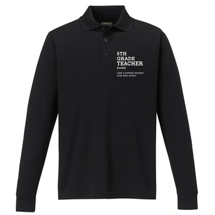 5th Grade Teacher Idea For Fifth Grade Teacher Gift Performance Long Sleeve Polo