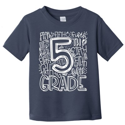 5th Grade Typography Team Fifth Grade Teacher Back To School Toddler T-Shirt