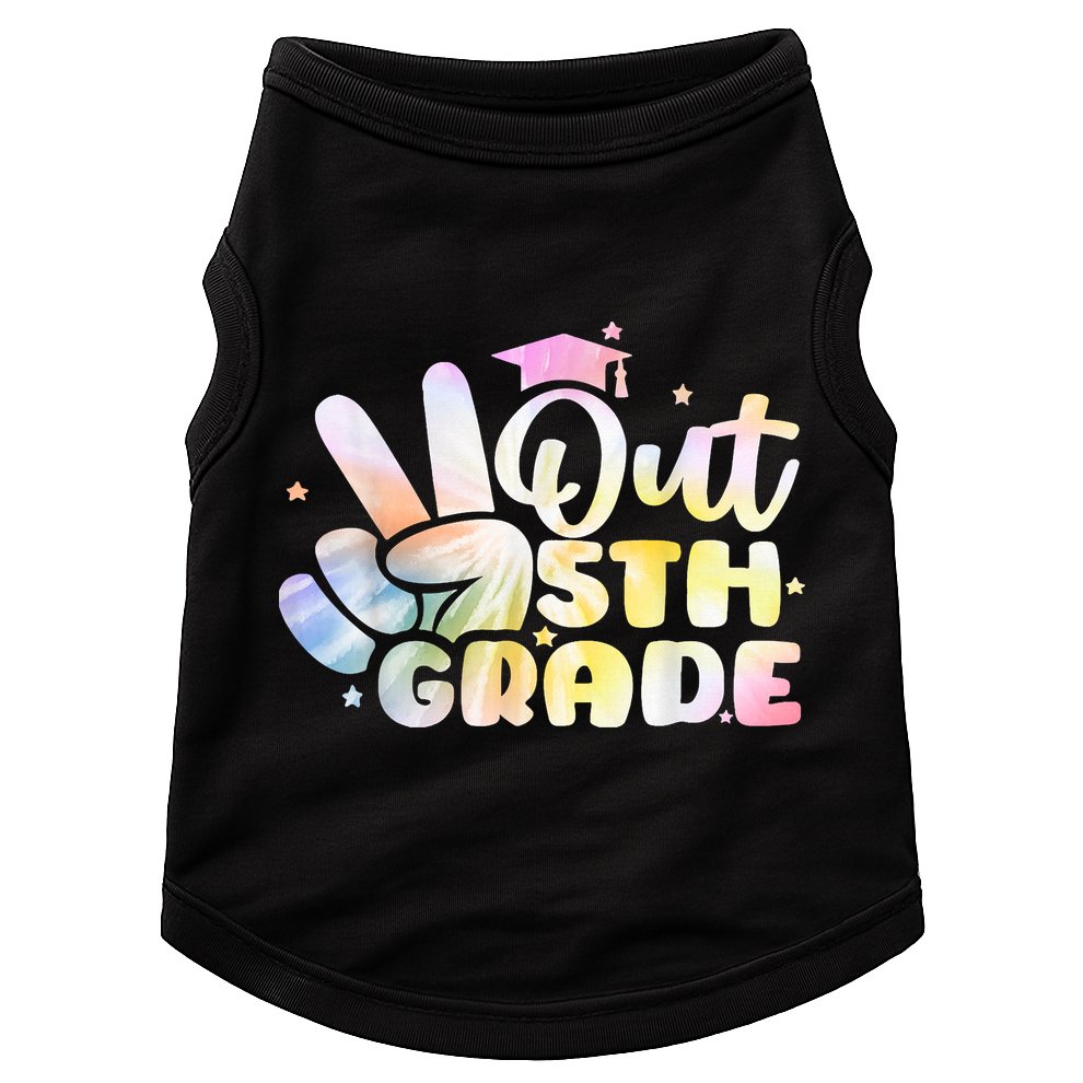 5th Grade Tie Dye Graduation Last Day Of School Fifth Grade Doggie Tank