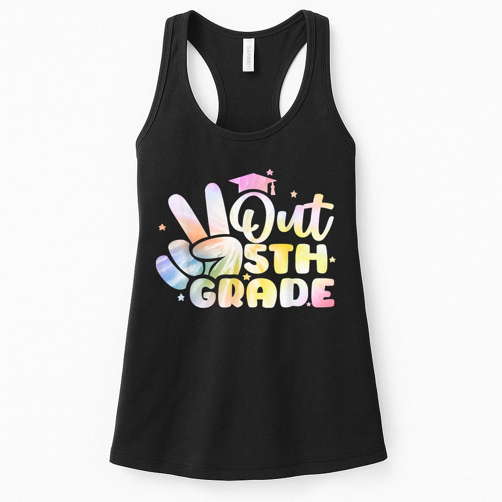 5th Grade Tie Dye Graduation Last Day Of School Fifth Grade Womens Tank Top