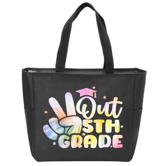5th Grade Tie Dye Graduation Last Day Of School Fifth Grade Zip Tote Bag