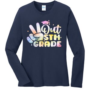 5th Grade Tie Dye Graduation Last Day Of School Fifth Grade Ladies Long Sleeve Shirt