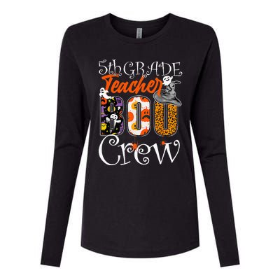 5th Grade Teacher Boo Crew Halloween 5th Fifth Grade Teacher Womens Cotton Relaxed Long Sleeve T-Shirt