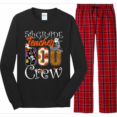 5th Grade Teacher Boo Crew Halloween 5th Fifth Grade Teacher Long Sleeve Pajama Set