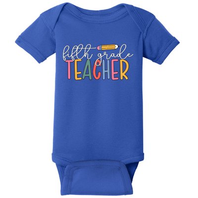 5Th Grade Teacher Boho Fifth Grade Teachers Funny Gift Baby Bodysuit