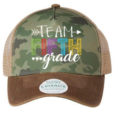 5Th Grade Teacher Student Team Fifth Grade Gift Legacy Tie Dye Trucker Hat