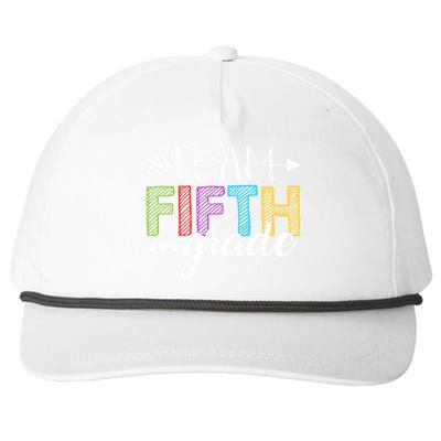 5Th Grade Teacher Student Team Fifth Grade Gift Snapback Five-Panel Rope Hat