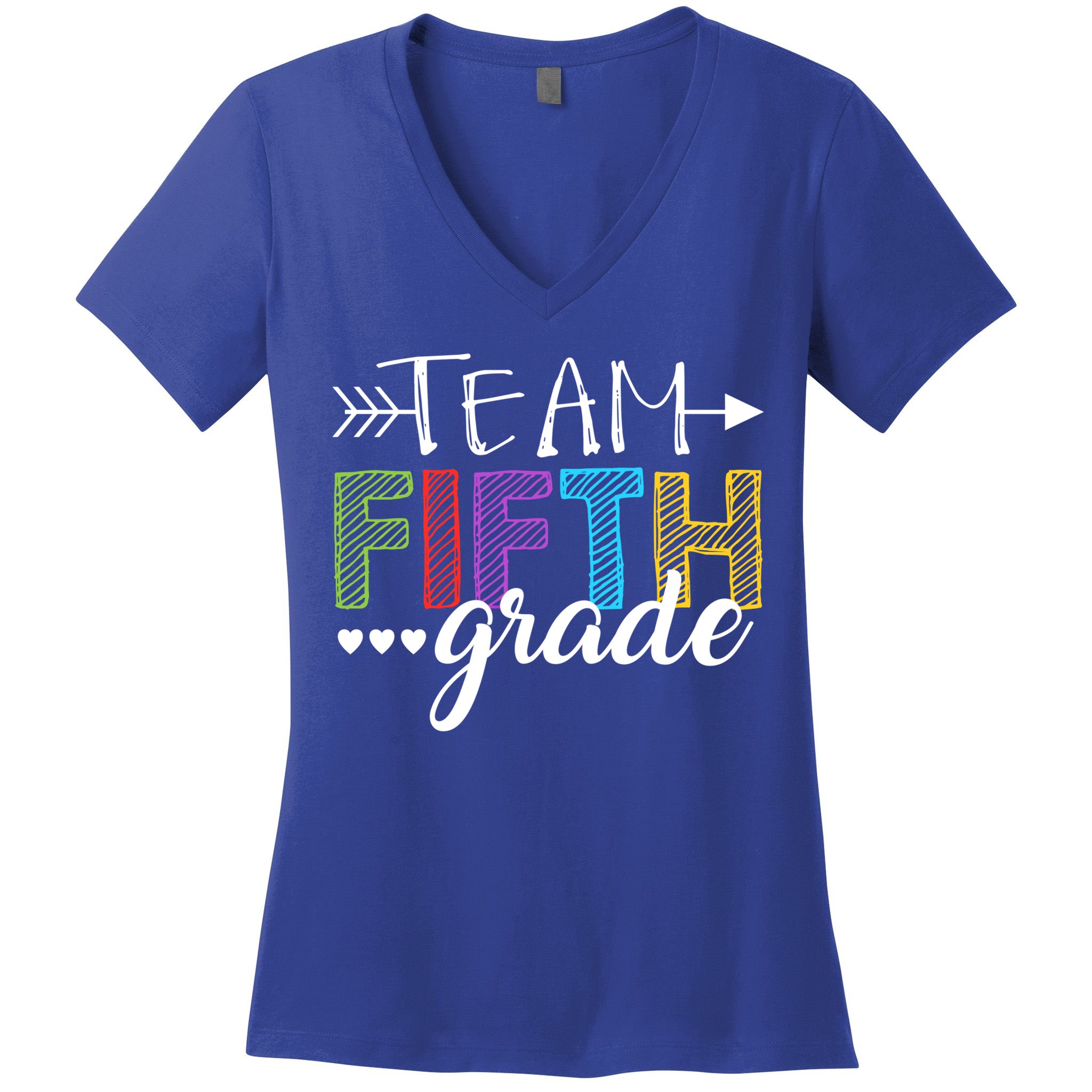 5Th Grade Teacher Student Team Fifth Grade Gift Women's V-Neck T-Shirt