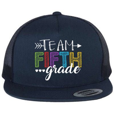 5Th Grade Teacher Student Team Fifth Grade Gift Flat Bill Trucker Hat