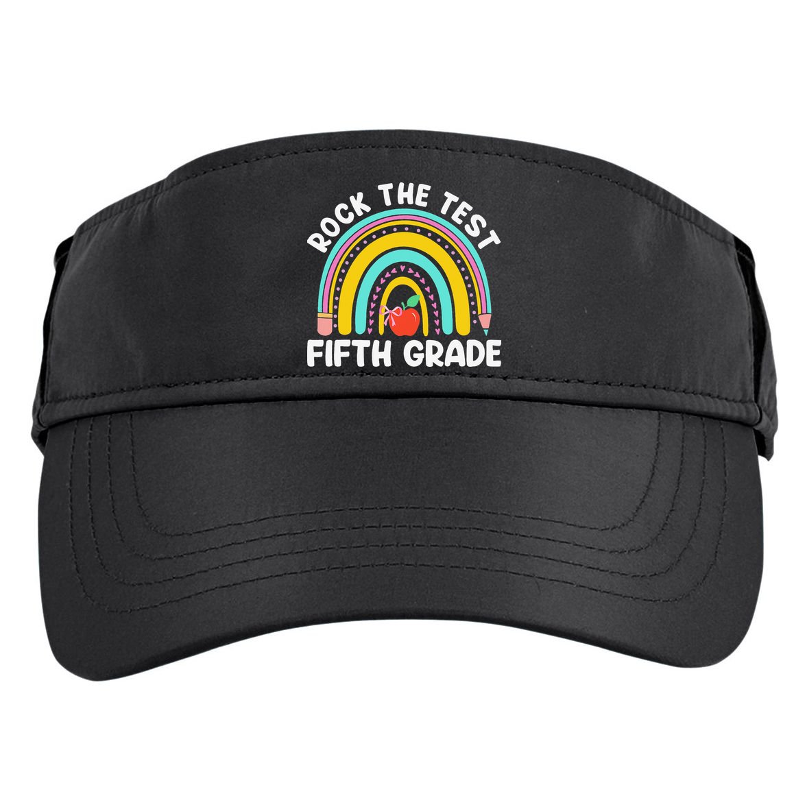5th Grade Teacher Rock The Test Day Fifth Grade Testing Day Adult Drive Performance Visor