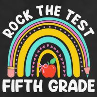5th Grade Teacher Rock The Test Day Fifth Grade Testing Day Golf Towel