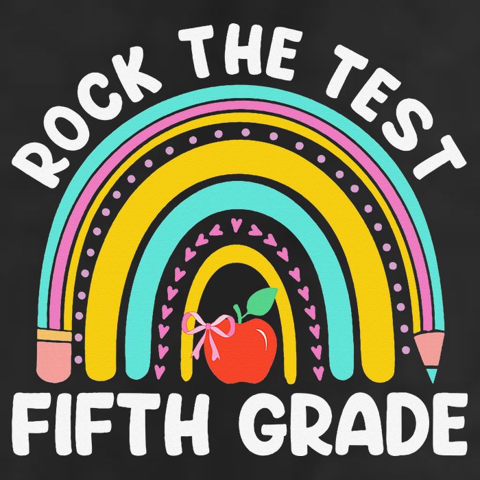 5th Grade Teacher Rock The Test Day Fifth Grade Testing Day Golf Towel