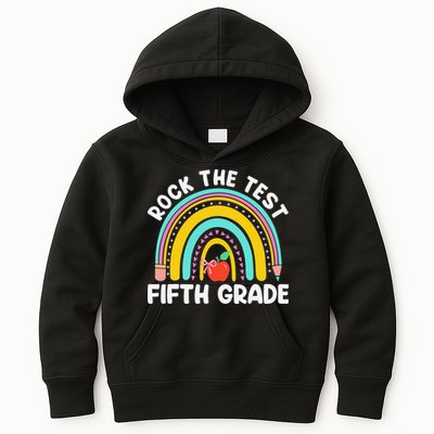 5th Grade Teacher Rock The Test Day Fifth Grade Testing Day Kids Hoodie