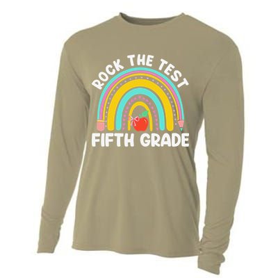 5th Grade Teacher Rock The Test Day Fifth Grade Testing Day Cooling Performance Long Sleeve Crew