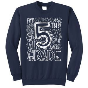 5th Grade Typography Team Fifth Grade Teacher Back To School Gift Sweatshirt