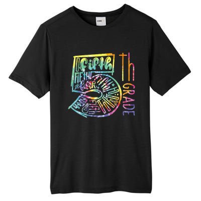 5th Grade Typography Team Fifth Grade Teacher Back To School Tall Fusion ChromaSoft Performance T-Shirt