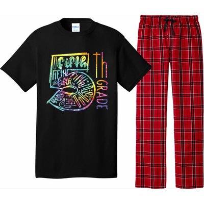 5th Grade Typography Team Fifth Grade Teacher Back To School Pajama Set