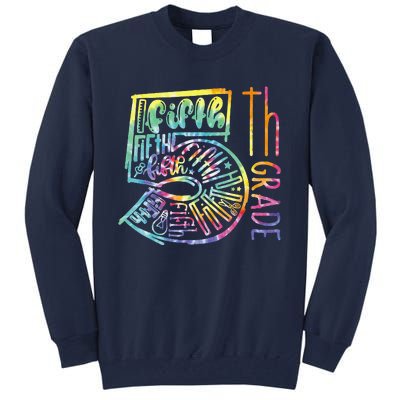 5th Grade Typography Team Fifth Grade Teacher Back To School Tall Sweatshirt